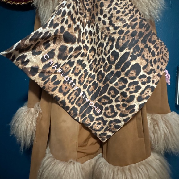 Charlotte Simone LULU Camel Faux Fur Trim Penny Lane Coat - Picture 8 of 11